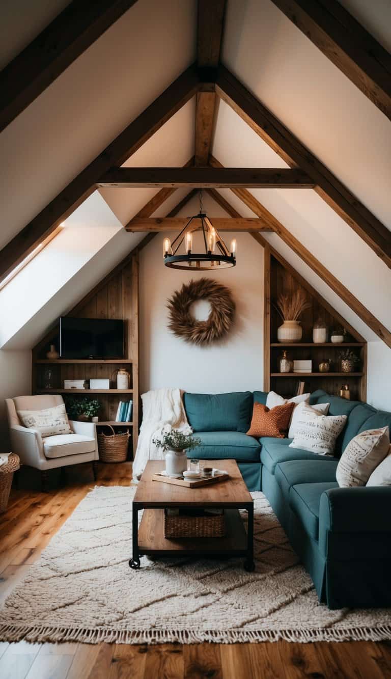 Attic Living Room Sloped Ceiling